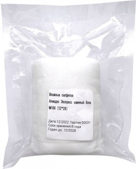 Салфетки влажные Алмадез-Экспресс №100 (12*20) (смен.блок)