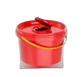 Емкость полимерная красный/желтый ПР Пластиковая ручка 8 л