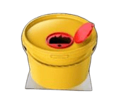 Емкость полимерная красный/желтый ПР Пластиковая ручка 11,5 л